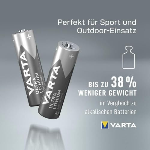 Varta Lithium Batterie (AA Mignon Alkaline Batterien LR6) 4er Pack - 4