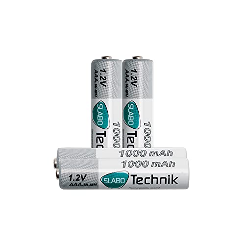 Slabo Ni-MH AAA Akku Micro Batterien AAA wiederaufladbar rechargeable Batterie 1000mAh / 1.2V – 4er-Pack