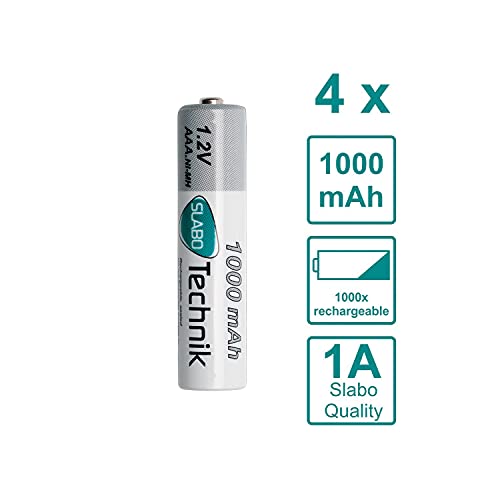 Slabo Ni-MH AAA Akku Micro Batterien AAA wiederaufladbar rechargeable Batterie 1000mAh / 1.2V – 4er-Pack - 3