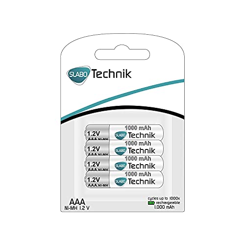 Slabo Ni-MH AAA Akku Micro Batterien AAA wiederaufladbar rechargeable Batterie 1000mAh / 1.2V – 4er-Pack - 8