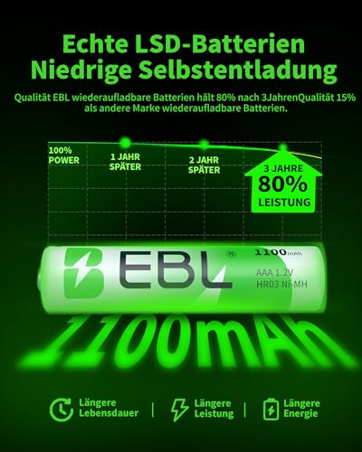 EBL 1100mAh AAA Ni-MH Akkus - 2