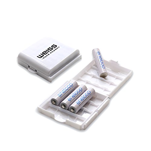 8 x Sanyo Eneloop Micro Akkus Batterien AAA in speziellen Weiss – More Power + Transportschutzboxen - 2