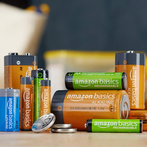 AmazonBasics Vorgeladene Ni-MH AA-Akkus – Akkubatterien, 500Zyklen (typisch 2500mAh, minimal 2400mAh), 8Stck (Design kann von Darstellung abweichen) - 4
