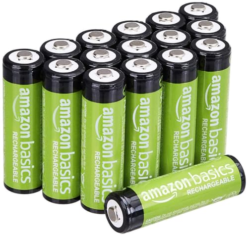 AmazonBasics Vorgeladene Ni-MH AA-Akkus - Akkubatterien, 2000 mAh, 16 Stck (Batterienfolie kann vom Produktfoto abweichen)