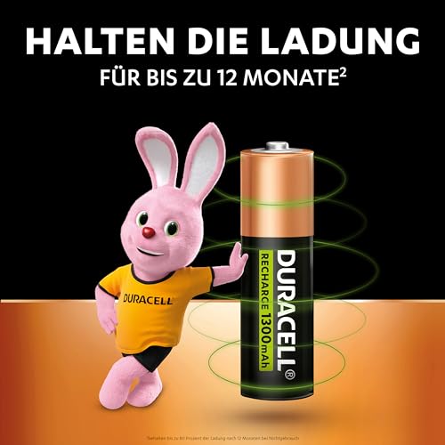 Duracell Rechargeable HR6 AA Akkus (1300mAh) 4er Pack - 5