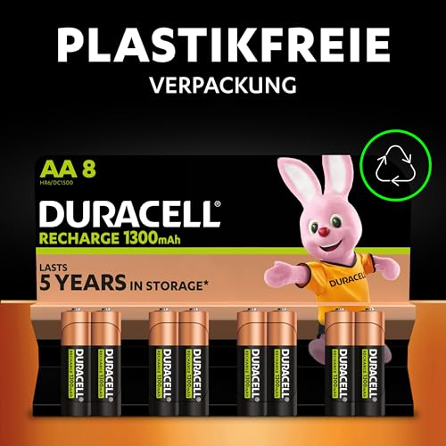 Duracell Rechargeable HR6 AA Akkus (1300mAh) 4er Pack - 7