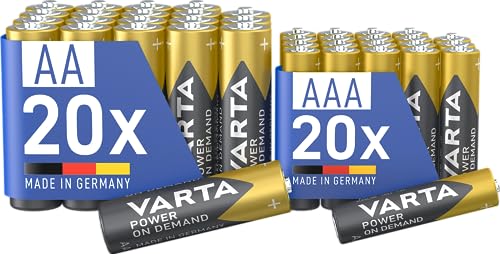VARTA Mischpack Batterien – 40 Stück für alle Geräte
