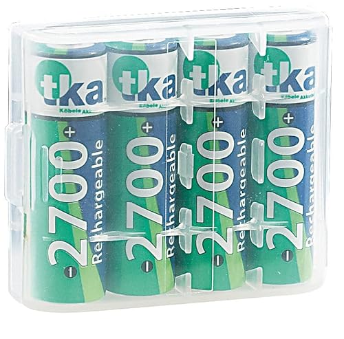 tka Köbele Akkutechnik 2700 mAh NiMH-Akkus AA Mignon 4 Stück + Batteriebox - 2
