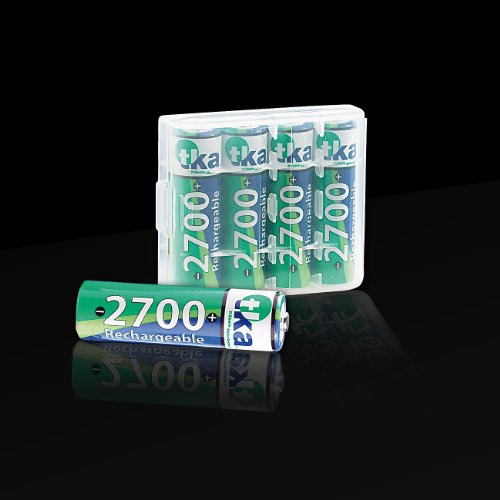 tka Köbele Akkutechnik 2700 mAh NiMH-Akkus AA Mignon 4 Stück + Batteriebox - 3