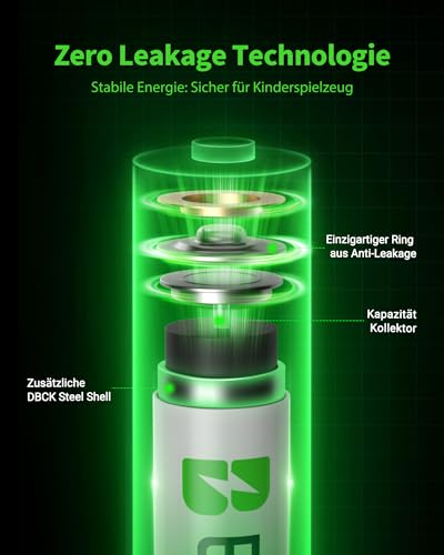 EBL Akku AA – wiederaufladbare AA Batterien 8 Stück - 4