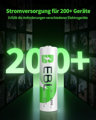EBL Akku AA – wiederaufladbare AA Batterien 8 Stück - 7