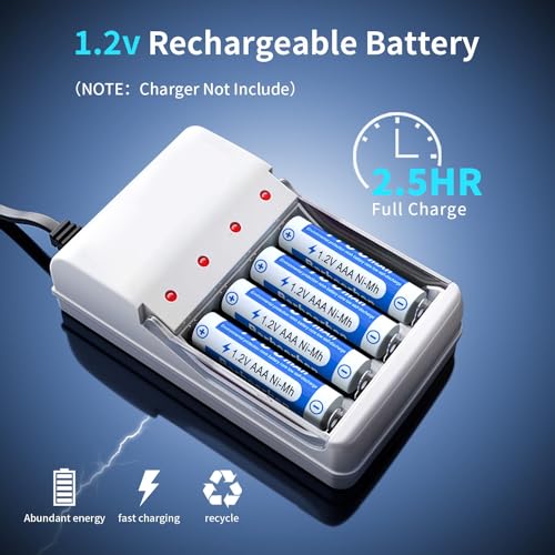 AAA Akku 1100mAh 8 Stück – wiederaufladbare Batterien - 2