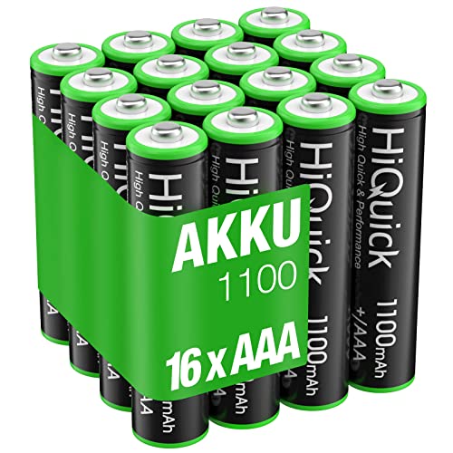 HiQuick Micro AAA Akku 1100mAh – 16 Stück