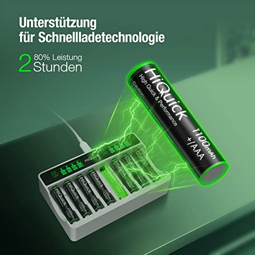 HiQuick Micro AAA Akku 1100mAh – 8 Stück - 4