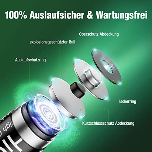 HiQuick Micro AAA Akku 1100mAh – 8 Stück - 5