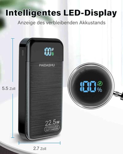 Power Bank 27.000mAh 22,5W Externer Handyakku - 6