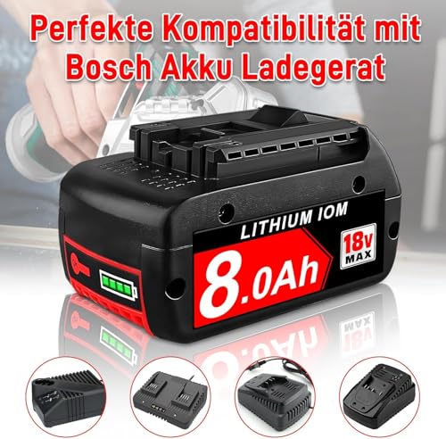 2X 18V 8000mAh Ersatzakku für Bosch - 7
