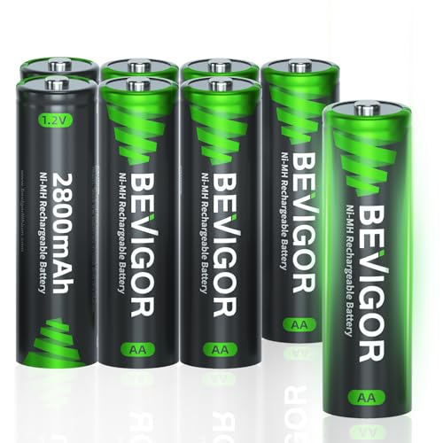 BEVIGOR AA Akku 2800mAh, wiederaufladbare 8 Stück