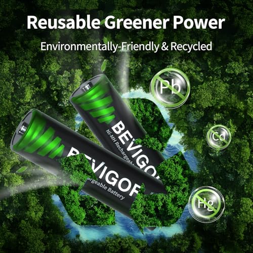 BEVIGOR AA Akku 2800mAh, wiederaufladbare 8 Stück - 3