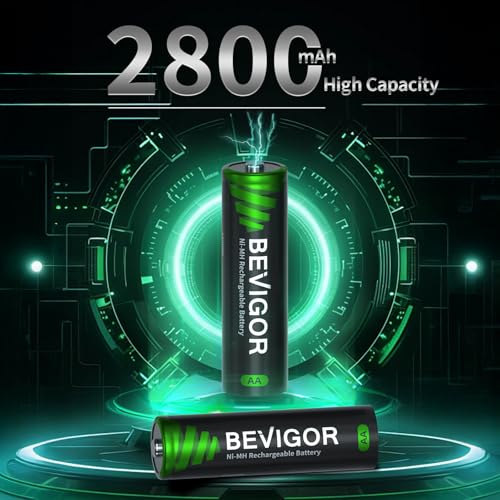 BEVIGOR AA Akku 2800mAh, wiederaufladbare 8 Stück - 5