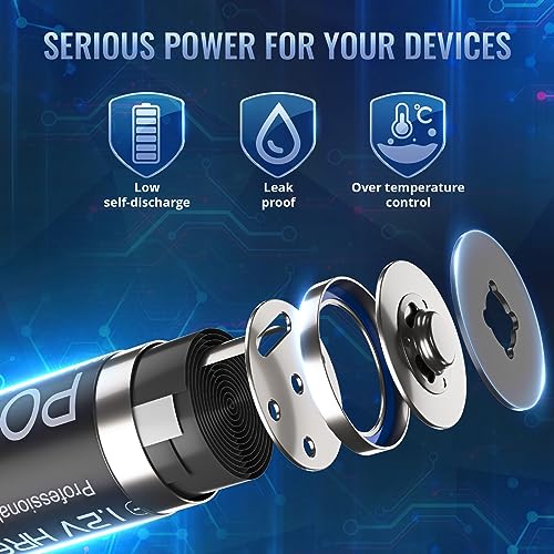 POWEROWL AA Akku 2800mAh, wiederaufladbare 16 Stück - 3