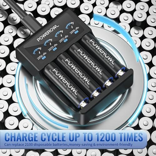 POWEROWL AA Akku 2800mAh, wiederaufladbare 16 Stück - 4