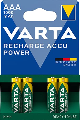 Varta Rechargeable Accu Ready2Use AAA Micro Ni-Mh Akku (4-er Pack, 1000 mAh) - 2