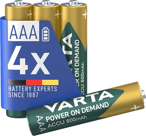 Varta Rechargeable Accu Ready2Use – Vorgeladene AAA-Akkus für sofortige Nutzung