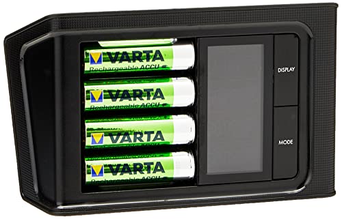 VARTA LCD SMART Charger inkl. LCD Smart Ladegerät für AA/AAA (bestückt) ReadytoUse AA Akkus Ladegerät für AA/AAA Micro/Mignon mit USB Anschluss Erhaltungsladung Einzelschachtladung 4 Modi: Aufladen, Entladen, Prüfen & Auffrischen – mit LCD Display - 3
