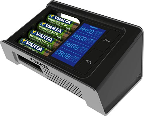 Varta LCD Ultra Fast Ladegerät für bis zu 4 AA/AAA (inkl. 4x AA 2400 mAh) schwarz